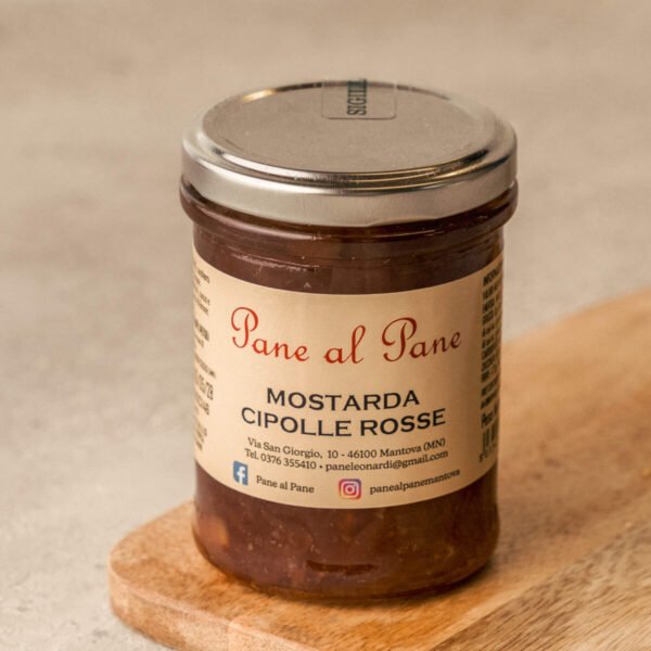 Vasetto di mostarda di cipolla rossa mantovana artigianale