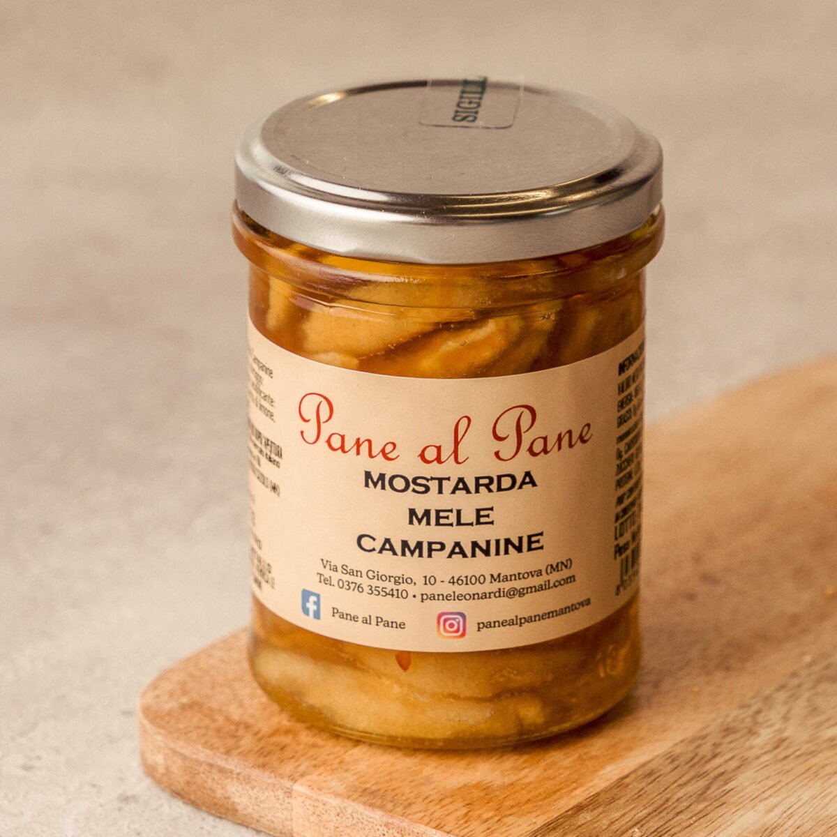 Vasetto di mostarda di mele campanine artigianale mantovana